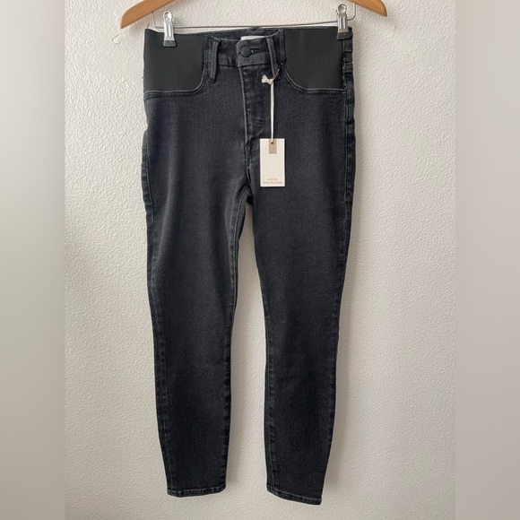 Good American Denim - Good American Good Skinny Jeans High Rise Maternity GPSK419TFM Black Sz 2/26